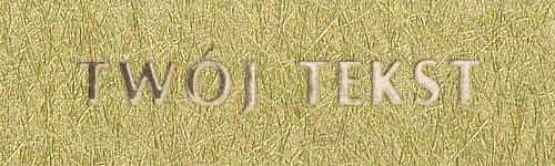 Złocenie - czcionka Prosta