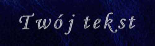 Srebrzenie - czcionka Prosta