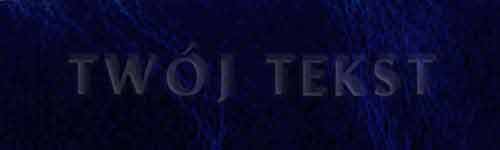 Tłoczenie - czcionka Prosta