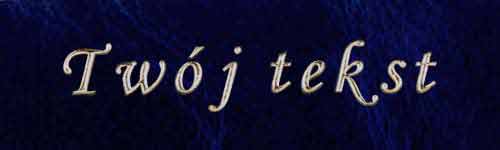 Złocenie - czcionka Mono Cursive