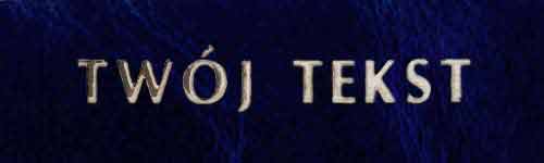 Złocenie - czcionka Prosta