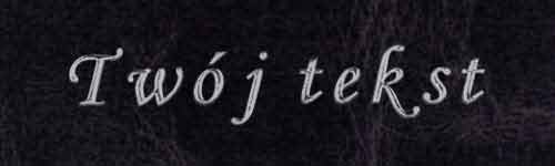 Srebrzenie - czcionka Mono Cursive