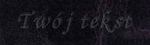 Tłoczenie - czcionka Mono Cursive