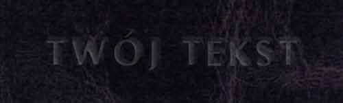 Tłoczenie - czcionka Prosta