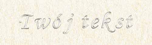 Srebrzenie - czcionka Mono Cursive