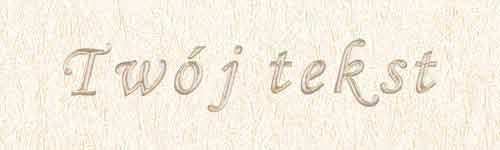 Złocenie - czcionka Mono Cursive