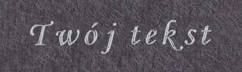 Złocenie - czcionka Mono Cursive