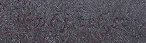 Tłoczenie - czcionka Mono Cursive