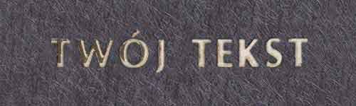 Srebrzenie - czcionka Prosta