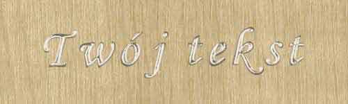 Srebrzenie - czcionka Mono Cursive