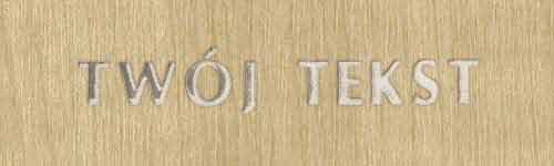 Srebrzenie - czcionka Prosta