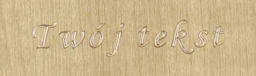 Tłoczenie - czcionka Prosta