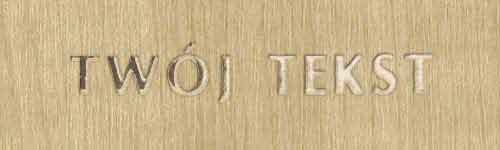 Złocenie - czcionka Prosta