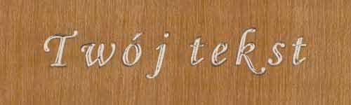 Srebrzenie - czcionka Mono Cursive