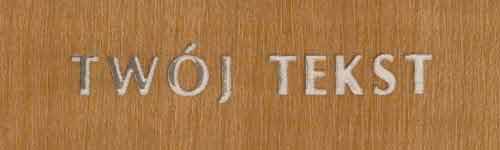 Srebrzenie - czcionka Prosta