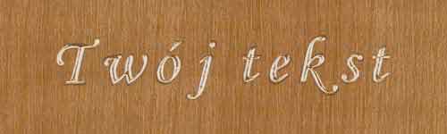 Tłoczenie - czcionka Prosta