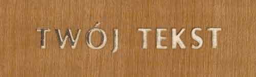 Złocenie - czcionka Prosta