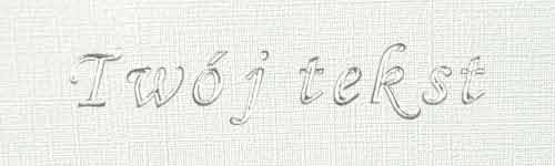 Srebrzenie - czcionka Mono Cursive