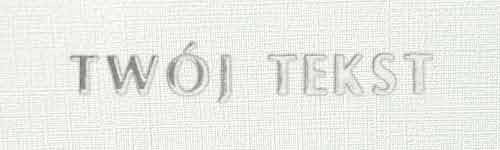 Srebrzenie - czcionka Prosta