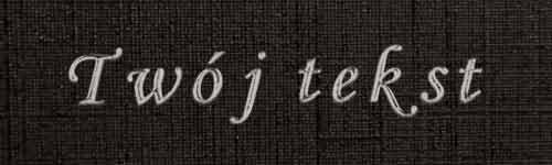 Srebrzenie - czcionka Mono Cursive