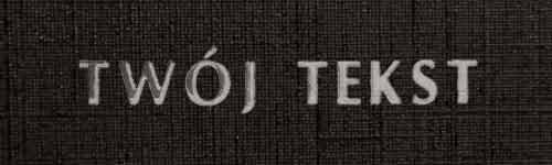 Srebrzenie - czcionka Prosta