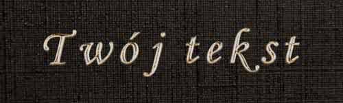 Złocenie - czcionka Mono Cursive