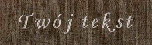 Srebrzenie - czcionka Mono Cursive