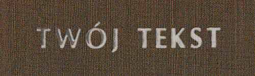 Srebrzenie - czcionka Prosta