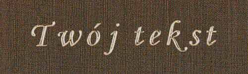 Tłoczenie - czcionka Prosta