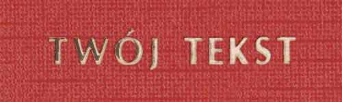 Złocenie - czcionka Prosta