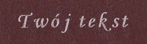 Srebrzenie - czcionka Mono Cursive