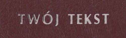 Srebrzenie - czcionka Prosta