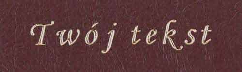 Tłoczenie - czcionka Prosta