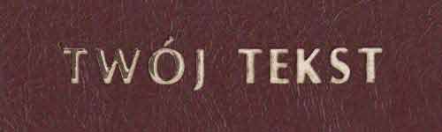 Złocenie - czcionka Prosta