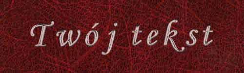 Srebrzenie - czcionka Mono Cursive