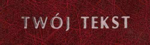 Srebrzenie - czcionka Prosta