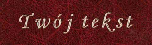 Złocenie - czcionka Mono Cursive