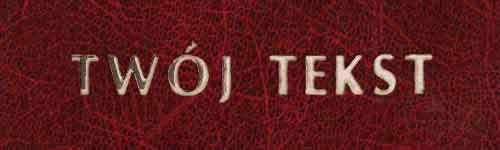 Złocenie - czcionka Prosta