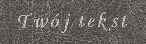 Srebrzenie - czcionka Mono Cursive