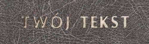 Złocenie - czcionka Prosta