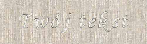 Srebrzenie - czcionka Mono Cursive