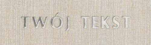 Srebrzenie - czcionka Prosta