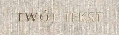 Złocenie - czcionka Prosta