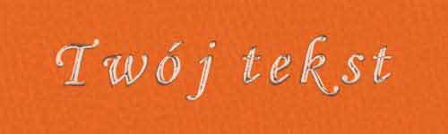 Srebrzenie - czcionka Mono Cursive