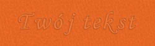 Tłoczenie - czcionka Mono Cursive