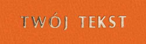 Złocenie - czcionka Prosta