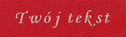 Srebrzenie - czcionka Mono Cursive