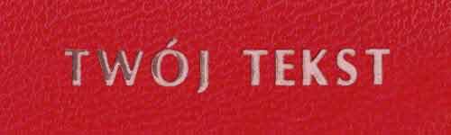 Srebrzenie - czcionka Prosta