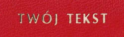 Złocenie - czcionka Prosta