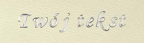 Srebrzenie - czcionka Mono Cursive